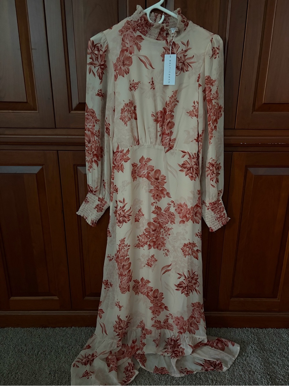 Baltic Born Cream Maxi Dress with Dusty Rose Floral